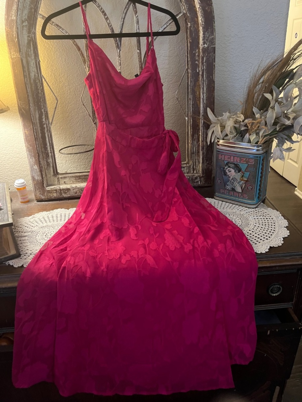 Lulus Maxi Red Wrap Dress with Tie , Size XS, With New With Tags